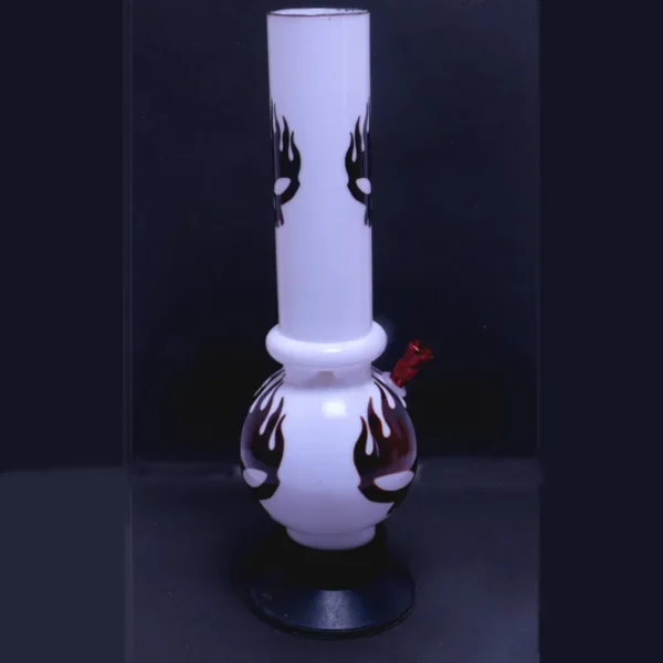 White Acrylic Ice Bong With  (12 Inch 50 MM)