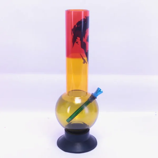 Acrylic Bob Marley Sticker Bong (12 inch 50mm, Single bowl) - Image 2