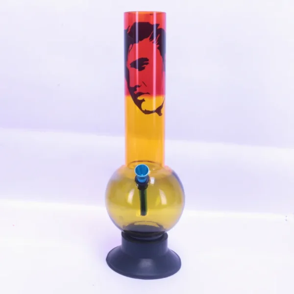 Acrylic Bob Marley Sticker Bong (12 inch 50mm, Single bowl)