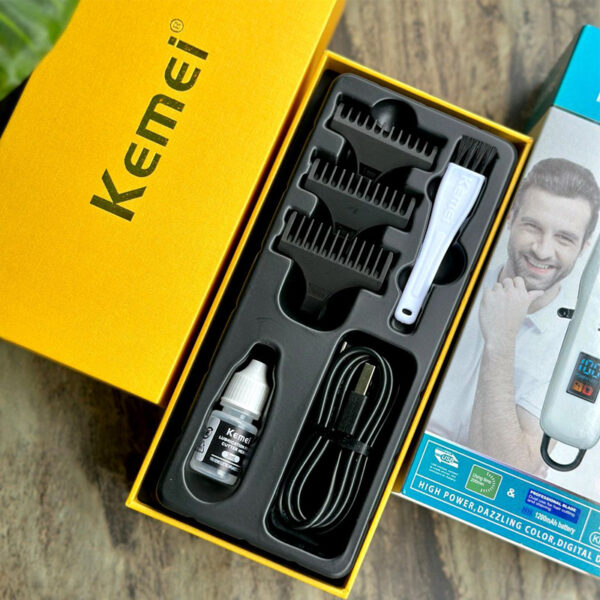 Kemei KM - 809A PROFESSIONAL TRIMMER with 240min Runtime. Trimmer 120 min Runtime 4 Length Settings - Image 4