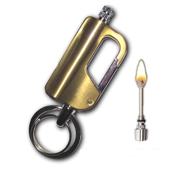2 in 1 Keychain Lighter Waterproof Cigarette Flint Lighter
