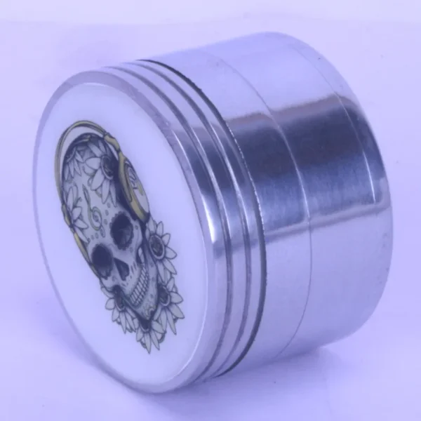 Skull Sticker 50mm 4 Parts Metal Grinder - Image 3