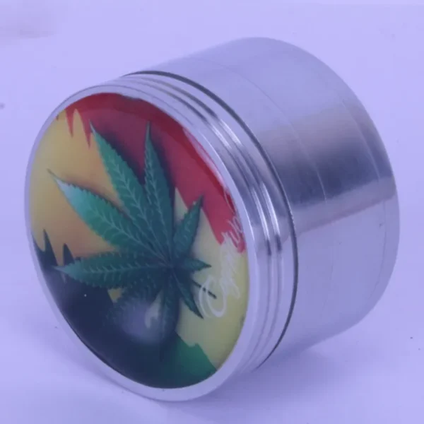 Leaves Sticker 50mm 4 Parts Metal Grinder - Image 3