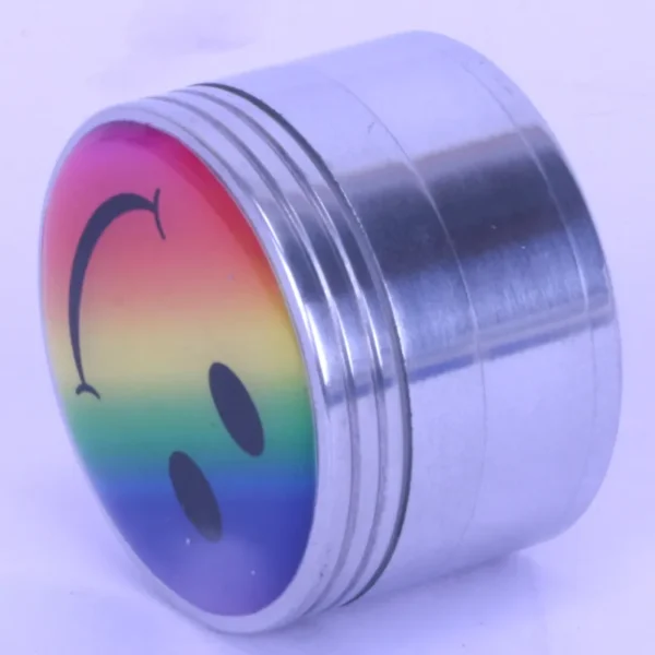 Smiling Sticker 50mm 4 Parts Metal Grinder - Image 3