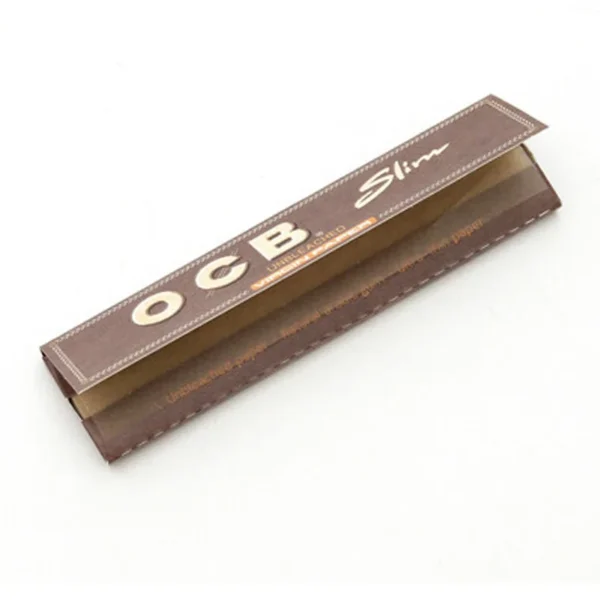 OCB Roliing paper Brown Virgin Slim King Size Rolling Paper One Box (50 BOOKLETS (1600 Leaves) - Image 2