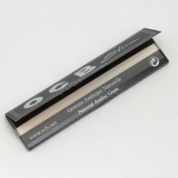 Ocb Black Rolling Cigarette Paper Premium Slim King Size (White) - Pack of 50 - Image 3