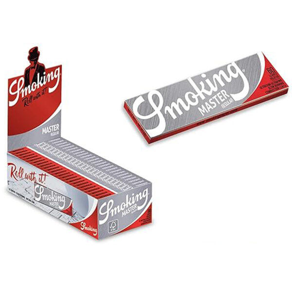 Smoking Master (Silver) Regular Cigarette Rolling Paper (Pack of 25 Booklets)